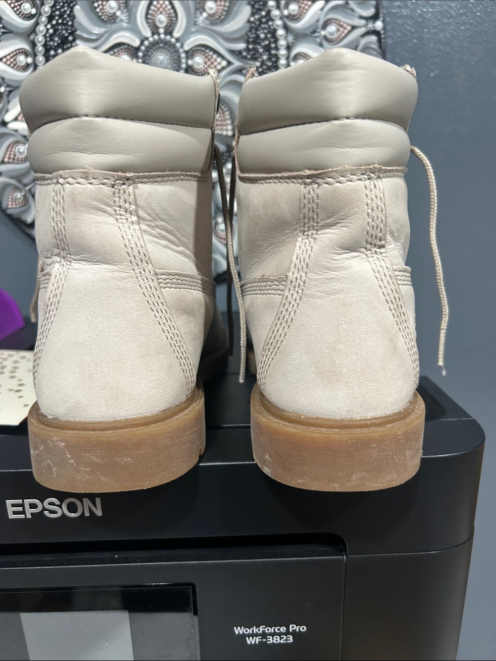 Women’s Timberland Beige Suede Lace-Up Ankle Boots - Picture 2 of 5